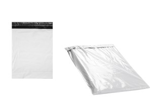250x350 mm weiße Kuriertasche mit Aufkleberverschluss - 100 Stck-εικόνα_προϊοντική