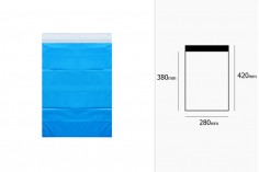 Geantă de livrare curier de culoare albastru 280x420 mm cu închidere autocolant - 100 buc