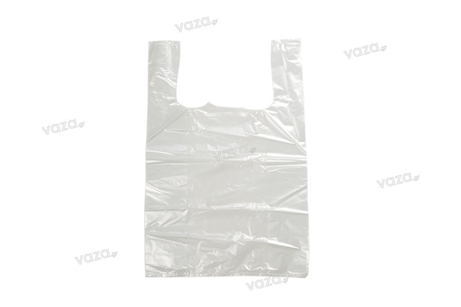 Transparent plastic carry-out bag in size 26x38 cm - 100 pcs