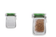 Jar shape Doypack stand-up pouch in size 75x110 mm, with zipper - 50 pcs