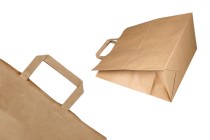 Paper bag with flat handle in earthy color and dimensions 280x170x290 mm Paper bag with flat handle in earthy color and dimensions 280x170x290 mm
