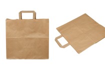 Paper bag with flat handle in earthy color and dimensions 320x170x310 mm Paper bag with flat handle in earthy color and dimensions 320x170x310 mm