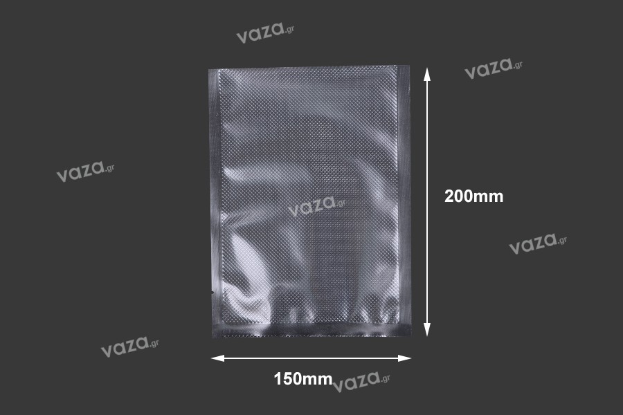 Σακούλες vacuum (κενού αέρος) για συντήρηση - συσκευασία τροφίμων και άλλων προϊόντων 150x200 mm - 100 τμχ