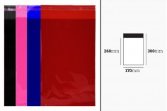 Σακουλάκια 170x300 mm ημιδιάφανα με αυτοκόλλητο κλείσιμο σε διάφορα χρώματα - 100 τμχ
