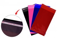 Sachets 170 x 300 mm semi-transparents avec fermeture adhésive en différentes couleurs - 100 pcs