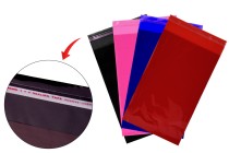 Çeşitli renklerde kendinden yapışkanlı 170x300 mm yarı saydam torbalar - 100 adet