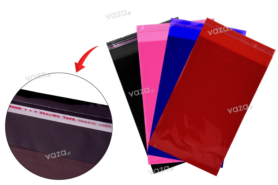 170x300 mm transluzente Beutel mit Selbstklebeverschluss in verschiedenen Farben - 100 Stück