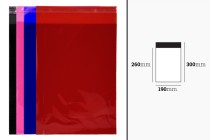190x300 mm, çeşitli renklerde kendinden yapışkanlı kapaklı yarı saydam torbalar - 100 adet