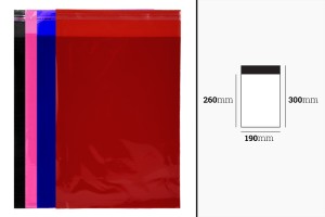 190x300 mm, çeşitli renklerde kendinden yapışkanlı kapaklı yarı saydam torbalar - 100 adet-2