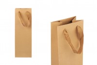 Paper gift bag 120x90x360 mm for wine bottle - 12 pcs