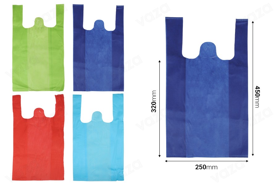 Sacs écologiques, non tissés recyclables 250x450 mm - 50 pcs Sacs écologiques, non tissés recyclables 250x450 mm - 50 pcs-photo_dimensions