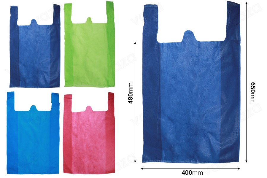 Sacs écologiques, non tissés recyclables 400x650 mm - 50 pcs Sacs écologiques, non tissés recyclables 400x650 mm - 50 pcs-photo_dimensions