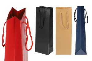 Sacs en papier pour bouteilles de vin 120 x 85 x 360 mm - 12 pcs-4