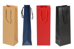 Sacs en papier pour bouteilles de vin 120 x 85 x 360 mm - 12 pcs-1