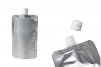 Συσκευασία (ασκός) αλουμινίου τύπου Doy Pack 200 ml με λευκό καπάκι - 50 τμχ