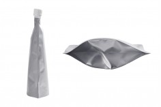 Gourde (type Doypack) en aluminium de 300 ml, avec bouchon blanc - paquet de 50 pièces