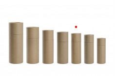 Brown kraft paper tube box (white inside) in size 42x125 mm for vials and bottles - 12 pcs