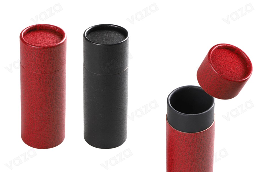 Zylindrische Box (innen schwarz) 48x135mm für Flaschen - 12 Stk Zylindrische Box (innen schwarz) 48x135mm für Flaschen - 12 Stk-produktbild