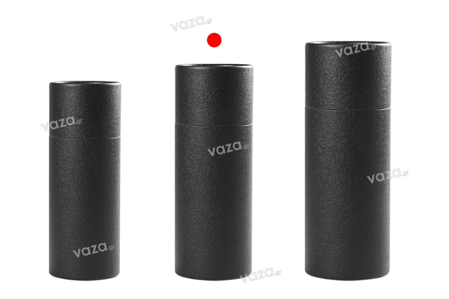 Kraft paper tube box (black inside) in size 54x145 mm for vials and bottles - 12 pcs