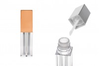 4ml lip gloss tube with cap and rubber insert to wipe out the extra portion