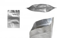 Σακουλάκια αλουμινίου τύπου Doy Pack 90x30x130 mm με κλείσιμο "zip" και δυνατότητα σφράγισης με θερμοκόλληση  - 100 τμχ