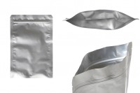 Σακουλάκια αλουμινίου τύπου Doy Pack 160x40x240 mm με κλείσιμο "zip" και δυνατότητα σφράγισης με θερμοκόλληση  - 100 τμχ