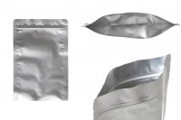 Genți de aluminiu tip Doy Pack 160x40x240 mm cu închidere „cu fermoar” și posibilitatea de etanșare termică - 100 buc