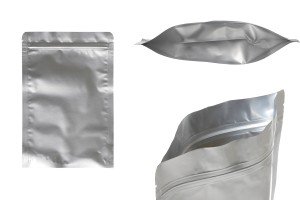 Doy Pack-Aluminiumbeutel 160x40x240 mm mit Reißveschluss und der Möglichkeit zum Heißsiegeln - 100 Stück-1