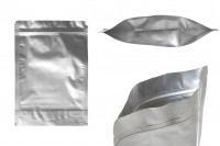 Sachets en aluminium (type Doypack) 180 x 40 x 260 mm avec fermeture zip et possibilité de thermoscellage - 100 pcs