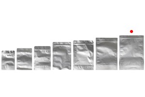 Aluminiumbeutel vom Typ Doy Pack 250x50x350 mm mit Reißverschluss und der Möglichkeit zum Heißsiegeln - 100 Stück-εικόνα_σύνθεση