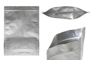 Aluminiumbeutel vom Typ Doy Pack 250x50x350 mm mit Reißverschluss und der Möglichkeit zum Heißsiegeln - 100 Stück-εικόνα_προϊοντική