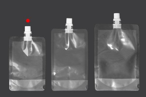 Sacchetto del becco tipo Doy Pack trasparente da 200 ml con tappo bianco-εικόνα_σύνθεση