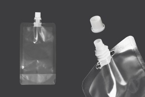 Gourde transparente (type Doypack) 250 ml avec bouchon blanc-εικόνα_προϊοντική