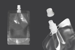 Packungstyp (Beutel) Doy Pack transparent 380ml mit weißem Deckel-εικόνα_προϊοντική