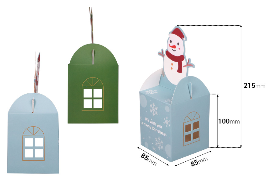 Boîte cadeau de Noël en papier 85 x 85 x 100 mm - 25 pcs Boîte cadeau de Noël en papier 85 x 85 x 100 mm - 25 pcs