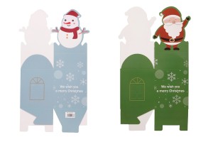 Boîte cadeau de Noël en papier 85 x 85 x 100 mm - 25 pcs-3