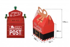 Χριστουγεννιάτικο κουτί - τσαντάκι δώρου 105x75x175 mm - 25 τμχ