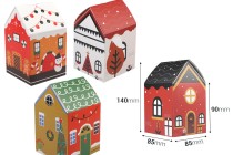 Christmas paper gift box 85x85x140 mm - 10 pcs
