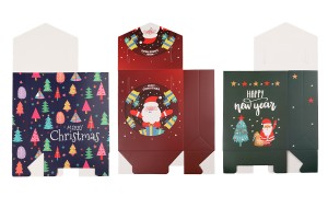 Christmas gift paper bag 115x55x145 mm with ribbon - 10 pcs-3