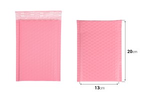 Enveloppes à bulles d’air aux dimensions 13 x 20 cm en couleur rose mat - 10 pcs-εικόνα_διαστάσεις