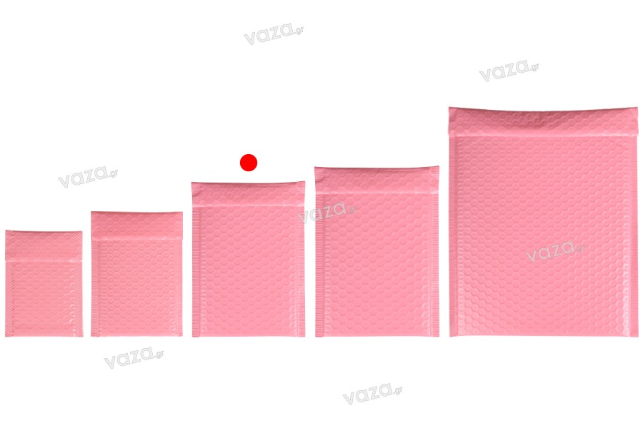 Enveloppes à bulles d’air aux dimensions 13 x 20 cm en couleur rose mat - 10 pcs