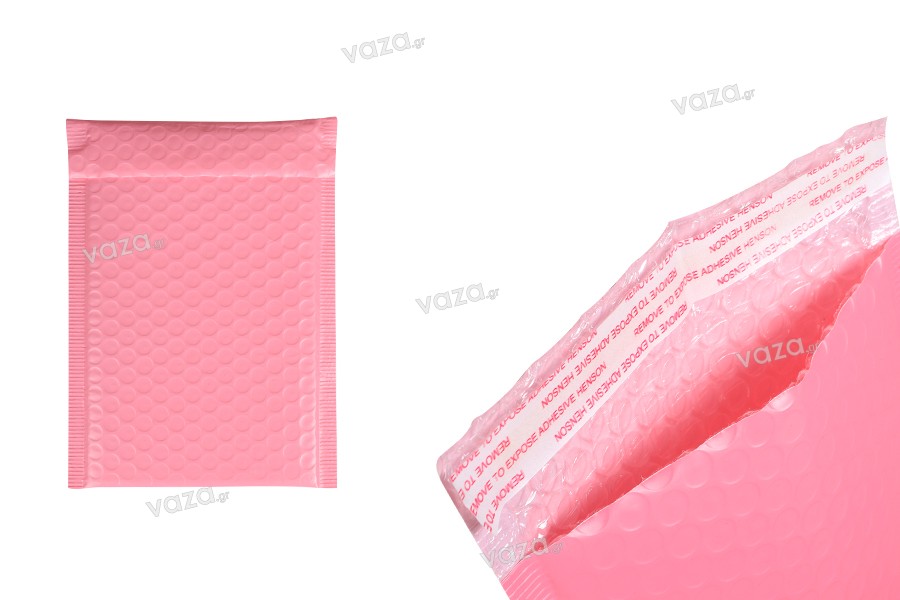 Envelopes with airplast 13x20 cm in matte pink color