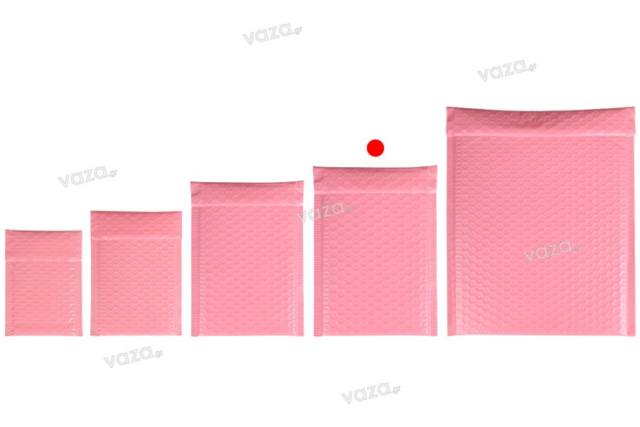 Φάκελοι με αεροπλάστ 15x21 cm σε ροζ ματ χρώμα - 10 τμχ