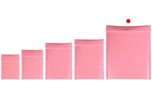 Enveloppes à bulles d’air aux dimensions 23 x 30 cm en couleur rose mat - 10 pcs-photo_groupe