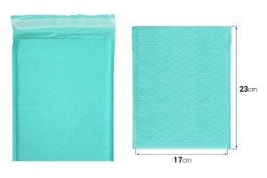 Enveloppes à bulles d’air aux dimensions 17 x 23 cm en couleur vert amande matt - 10 pcs-εικόνα_διαστάσεις