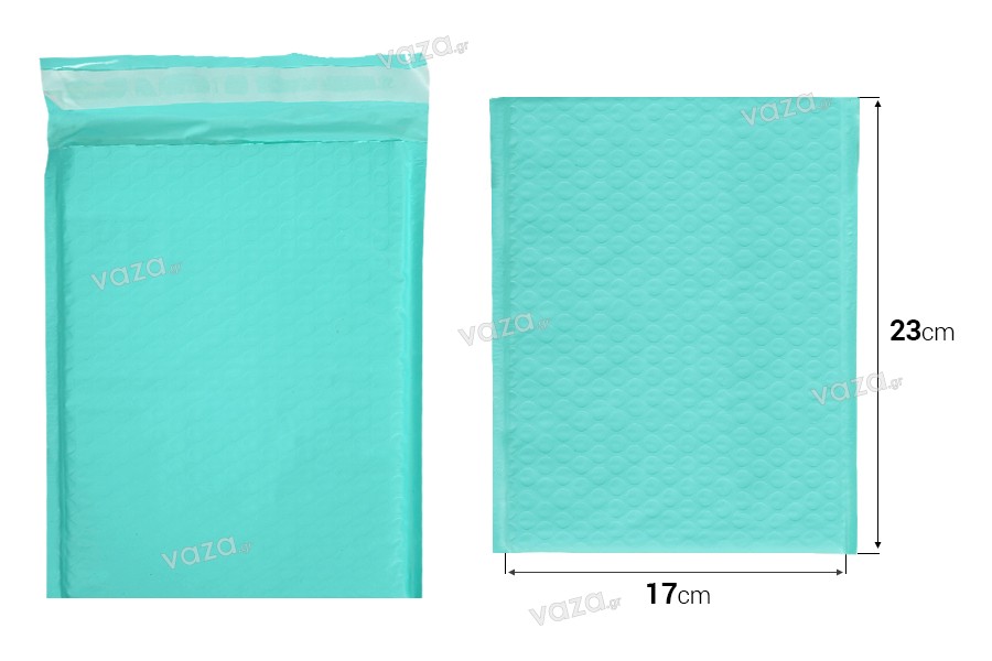 Envelopes with airplast 17x23 cm in bright green matte color