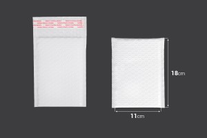 Enveloppes à bulles d'air aux dimensions 11 x 18 cm en blanc mat - 10 pcs-2