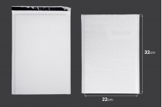 Enveloppes à bulles d'air aux dimensions 22 x 32 cm en blanc mat - 10 pcs
