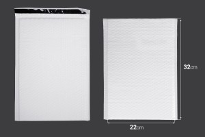 Enveloppes à bulles d'air aux dimensions 22 x 32 cm en blanc mat - 10 pcs-2