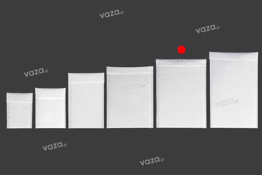 Φάκελοι με αεροπλάστ 22x32 cm σε λευκό ματ χρώμα - 10 τμχ